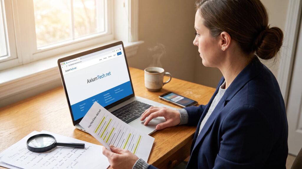 How to Check AxiumTech.net's Privacy Policy and Terms